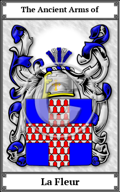 La Fleur Family Crest Download (JPG)  Book Plated - 150 DPI